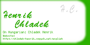 henrik chladek business card
